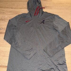 Alabama Nike Gray Hoodie with crimson  Details